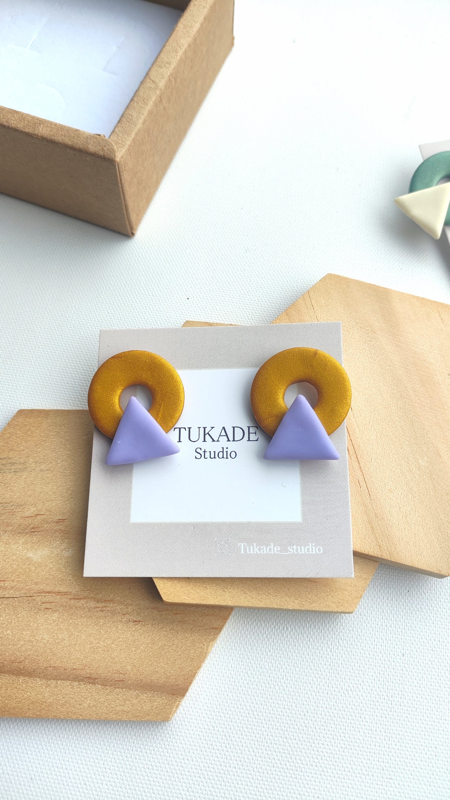 AGNES mini lila y ocre metalizado.