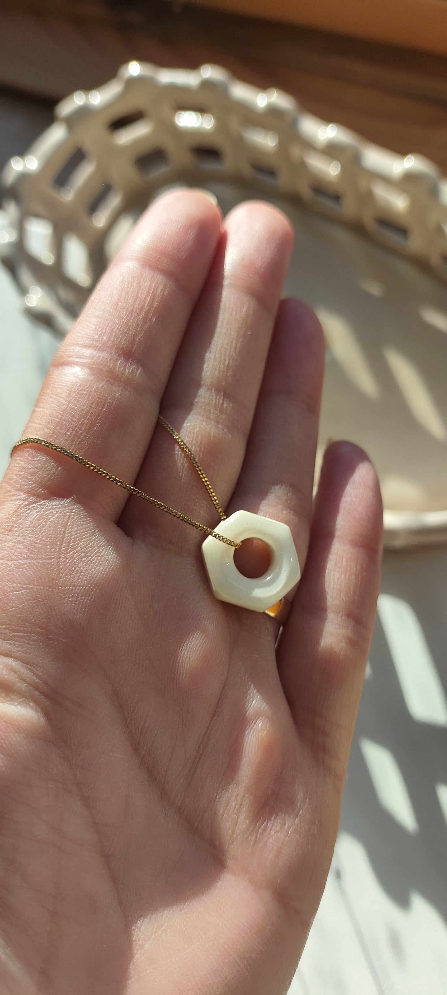 Collar gargantilla GILDA plata con baño de oro: ocre, rojo o crudo