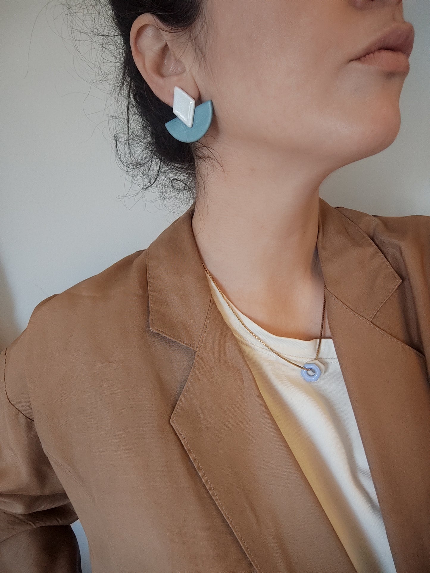 DOROTEA aguamarina y perla o amarillo