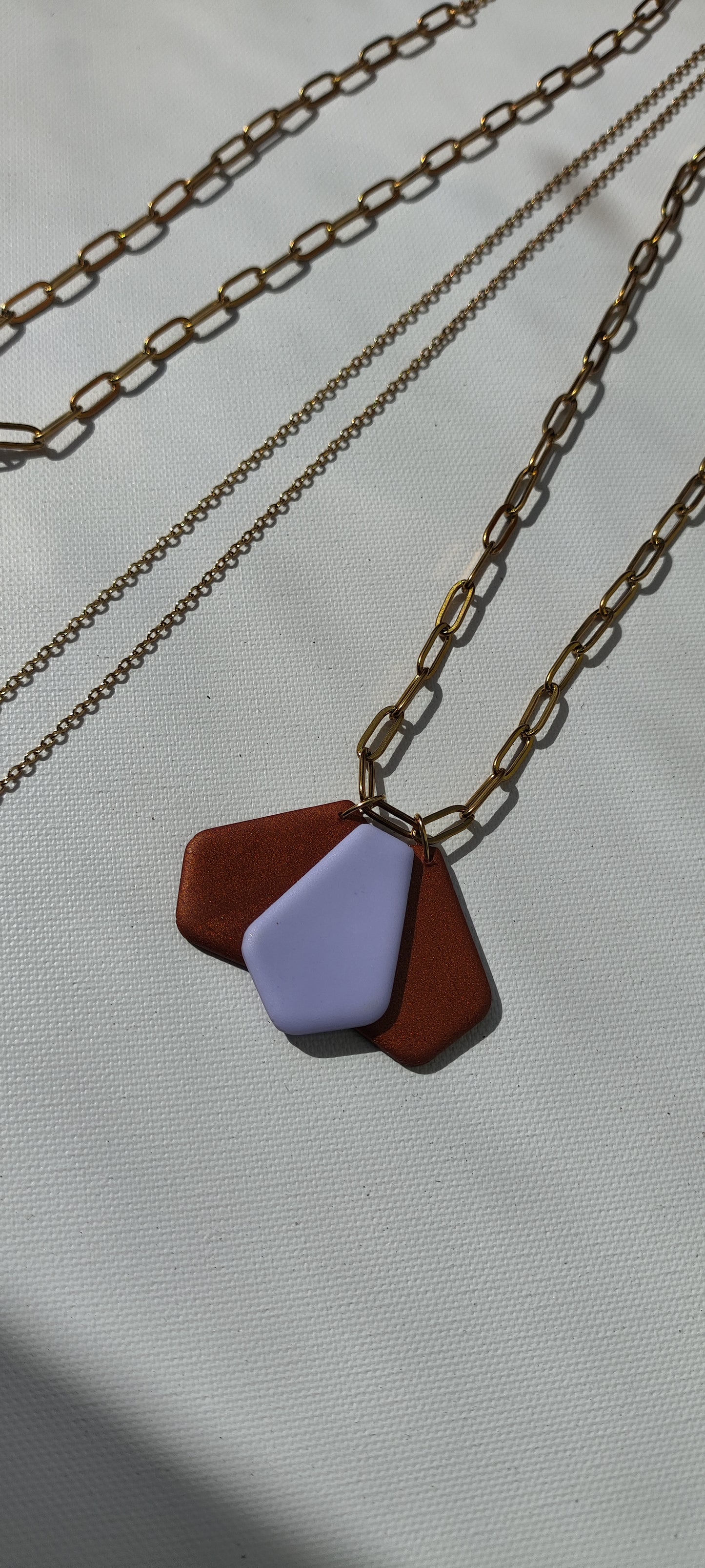 Collar gargantilla MATILDA chocolate y lila