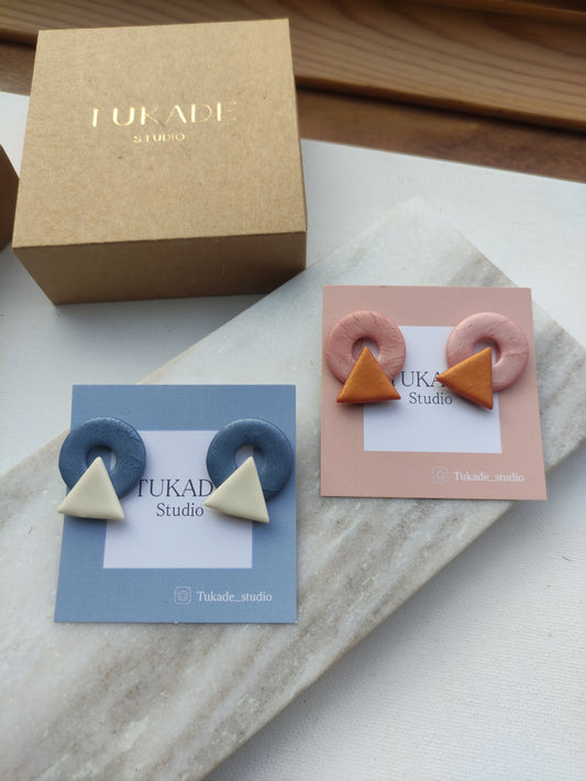 AGNES mini gris plomo y crudo o rosa y cobre.
