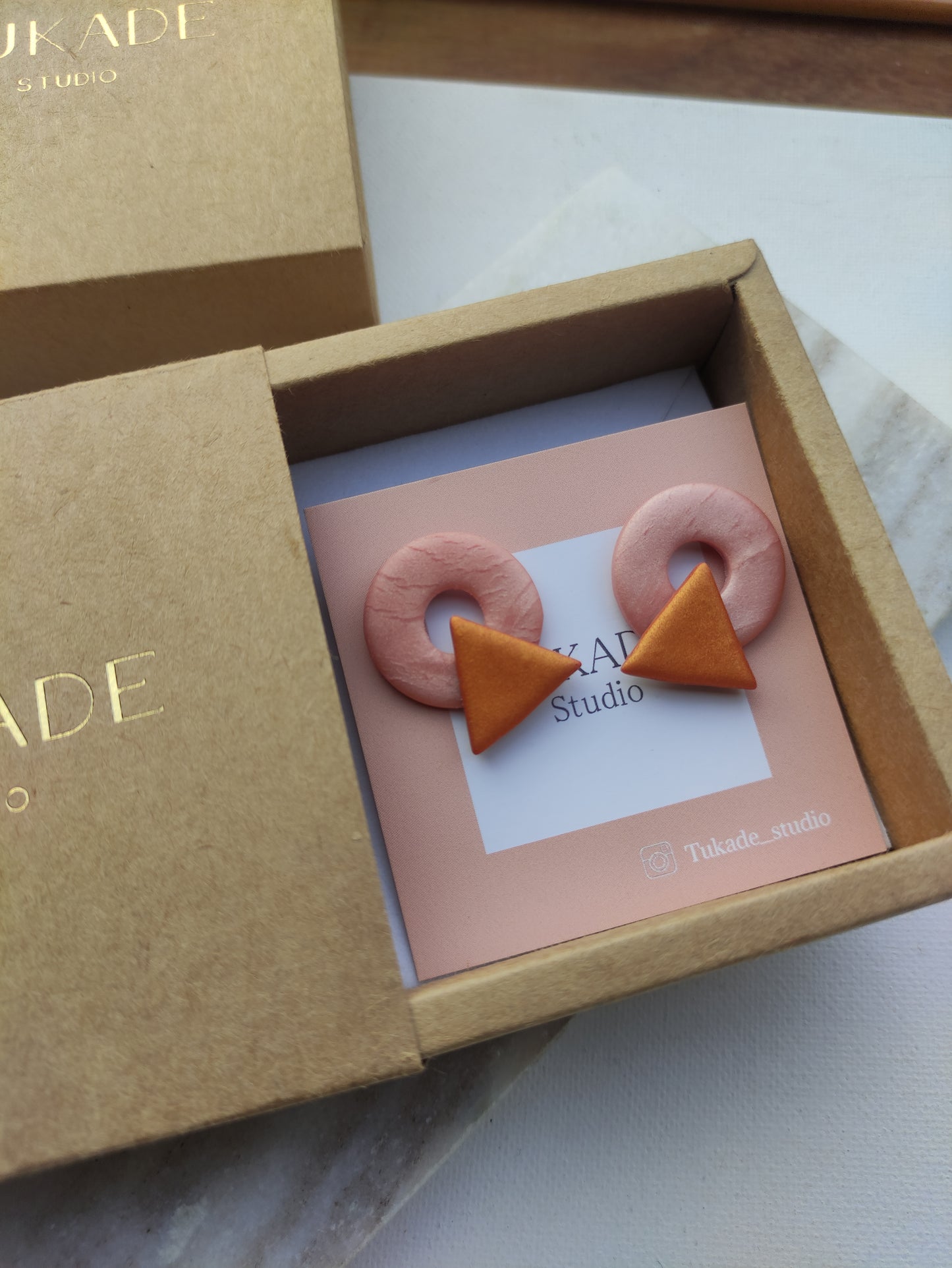 AGNES mini gris plomo y crudo o rosa y cobre.