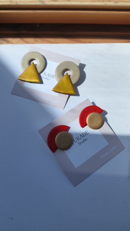 AGNES beige y ocre dorado