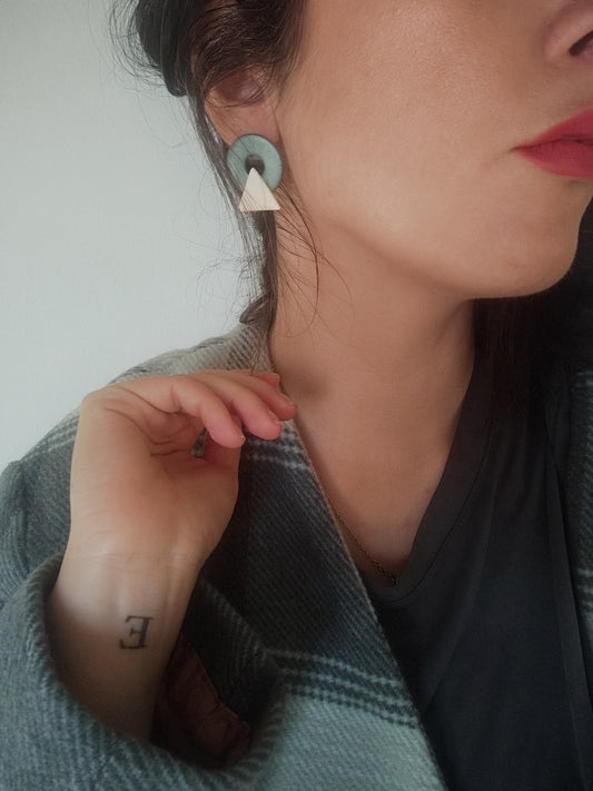 AGNES mini verde y crudo