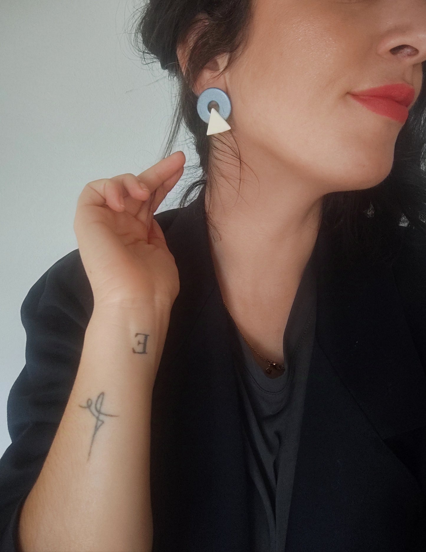 AGNES mini gris plomo y crudo o rosa y cobre.