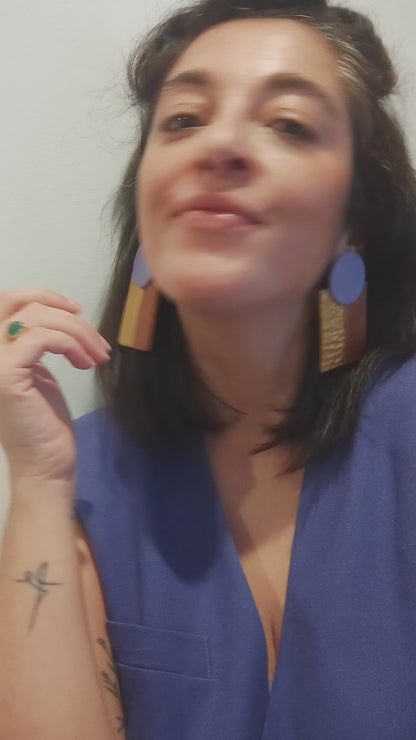 RUPERTA XXL especial, color block morado, choco y ocre