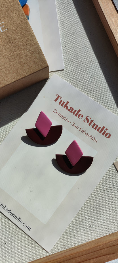 DOROTEA burdeos oscuro (choco) y rosa