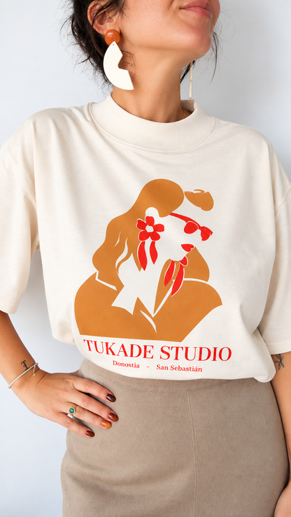 Camiseta Lupita - color natural jaspeado