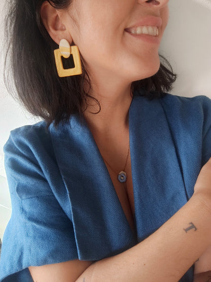 JIMENA ocre metalizado y crudo