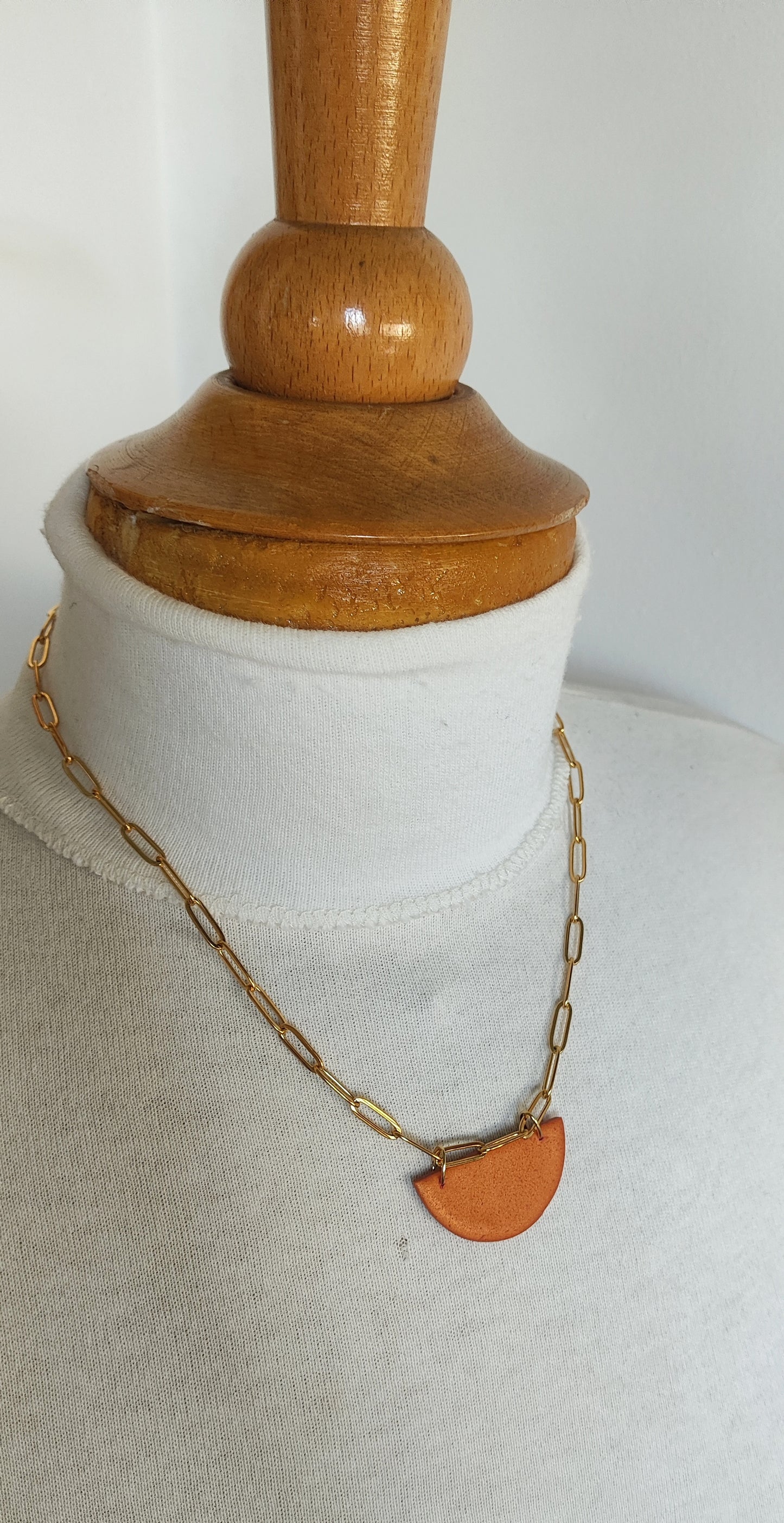 Collar RENATA cobre cadena eslabones