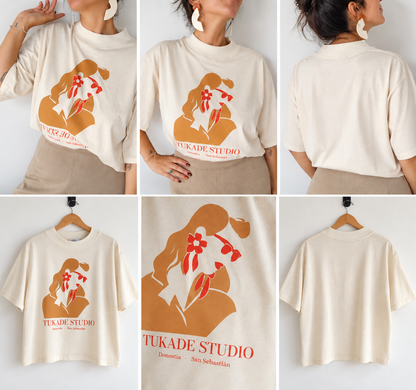 Camiseta Lupita - color natural jaspeado
