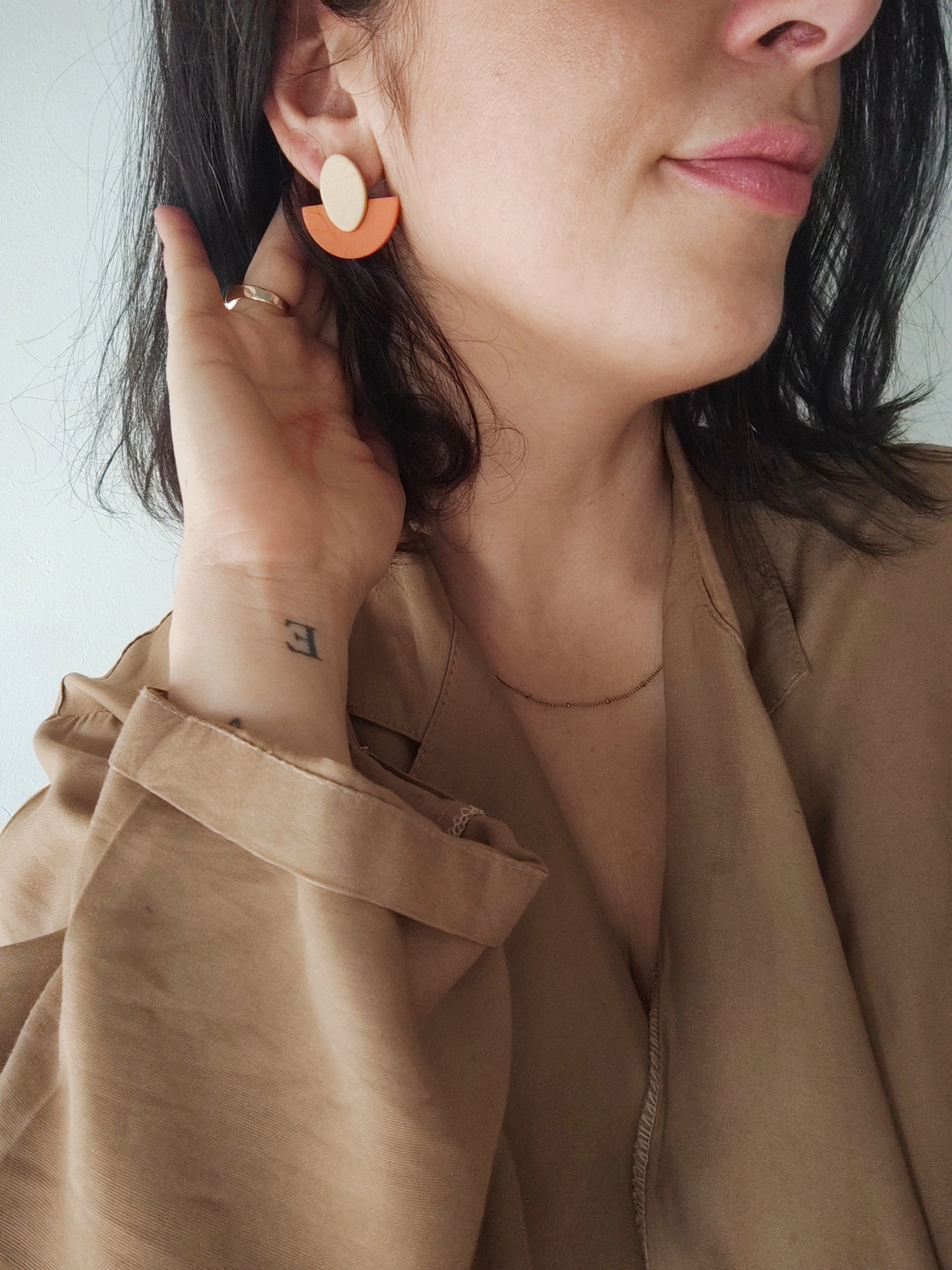 DOROTEA small naranja-teja y dorado o verde y dorado