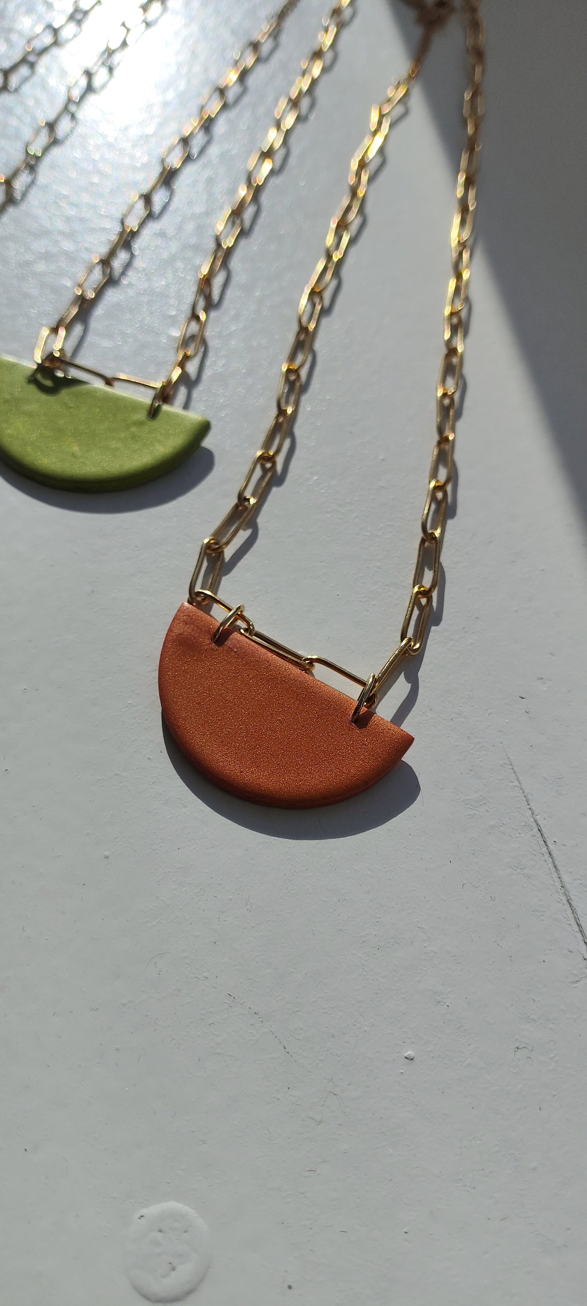 Collar RENATA cobre cadena eslabones
