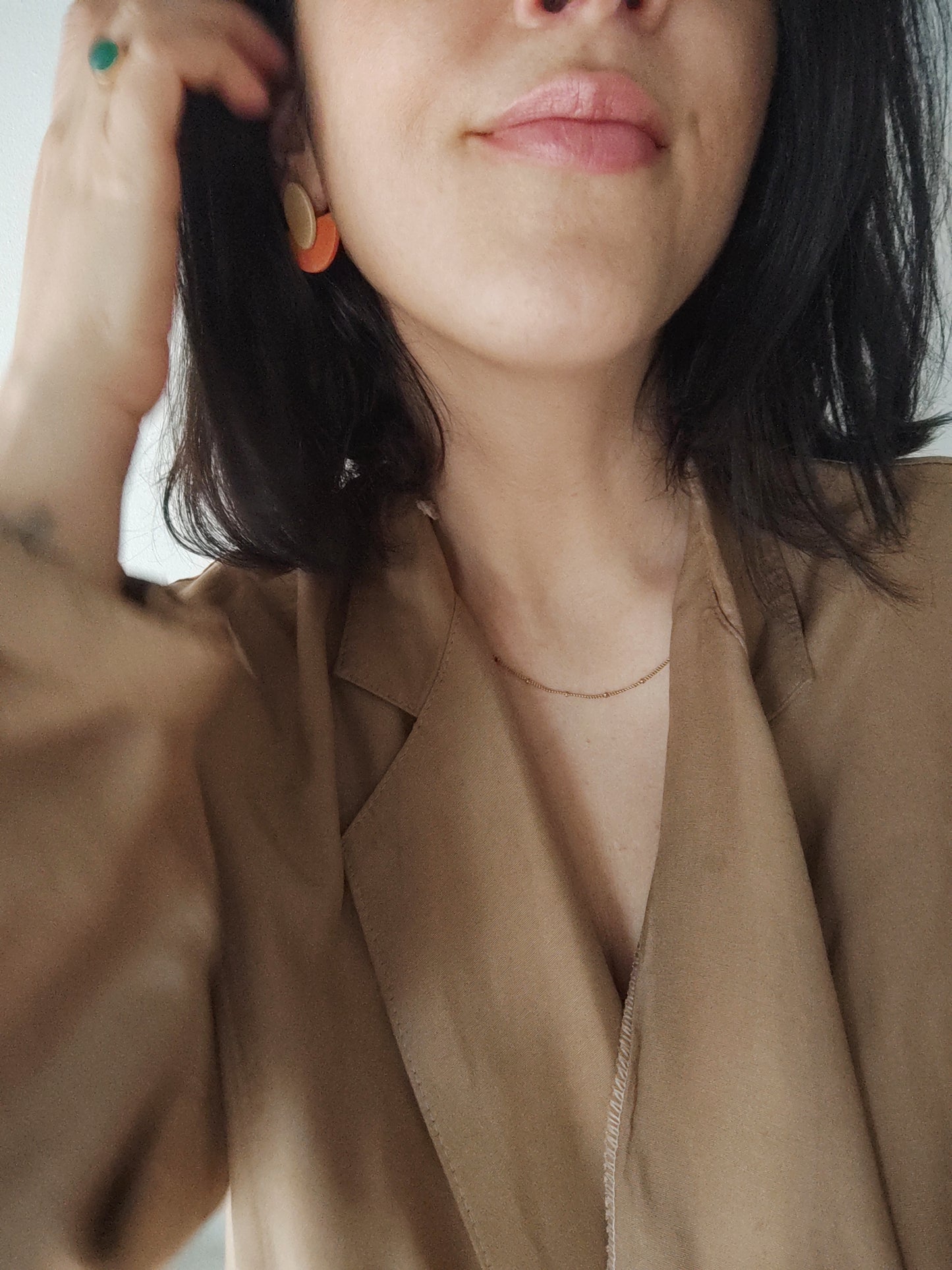 DOROTEA small naranja-teja y dorado o verde y dorado