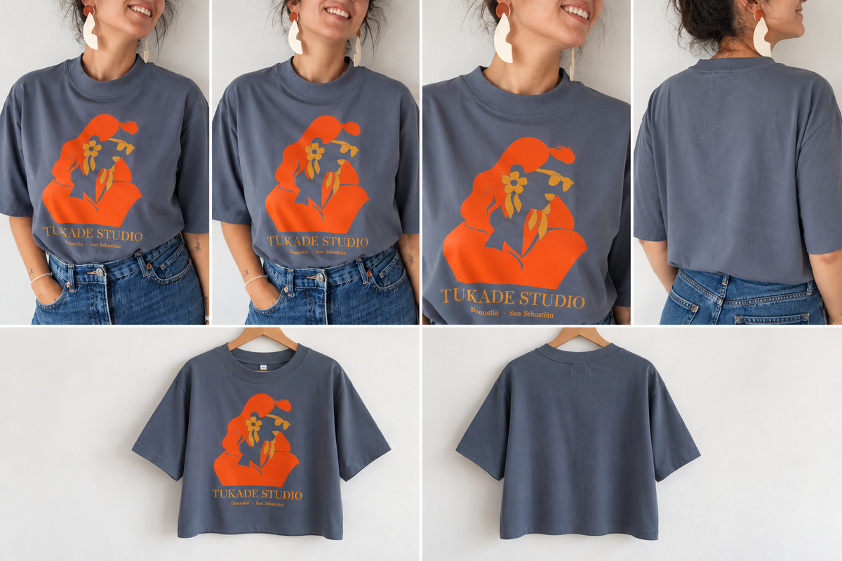 Camiseta Lupita - Gris marengo azulado