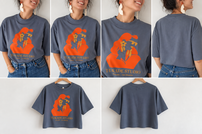 Camiseta Lupita - Gris marengo azulado