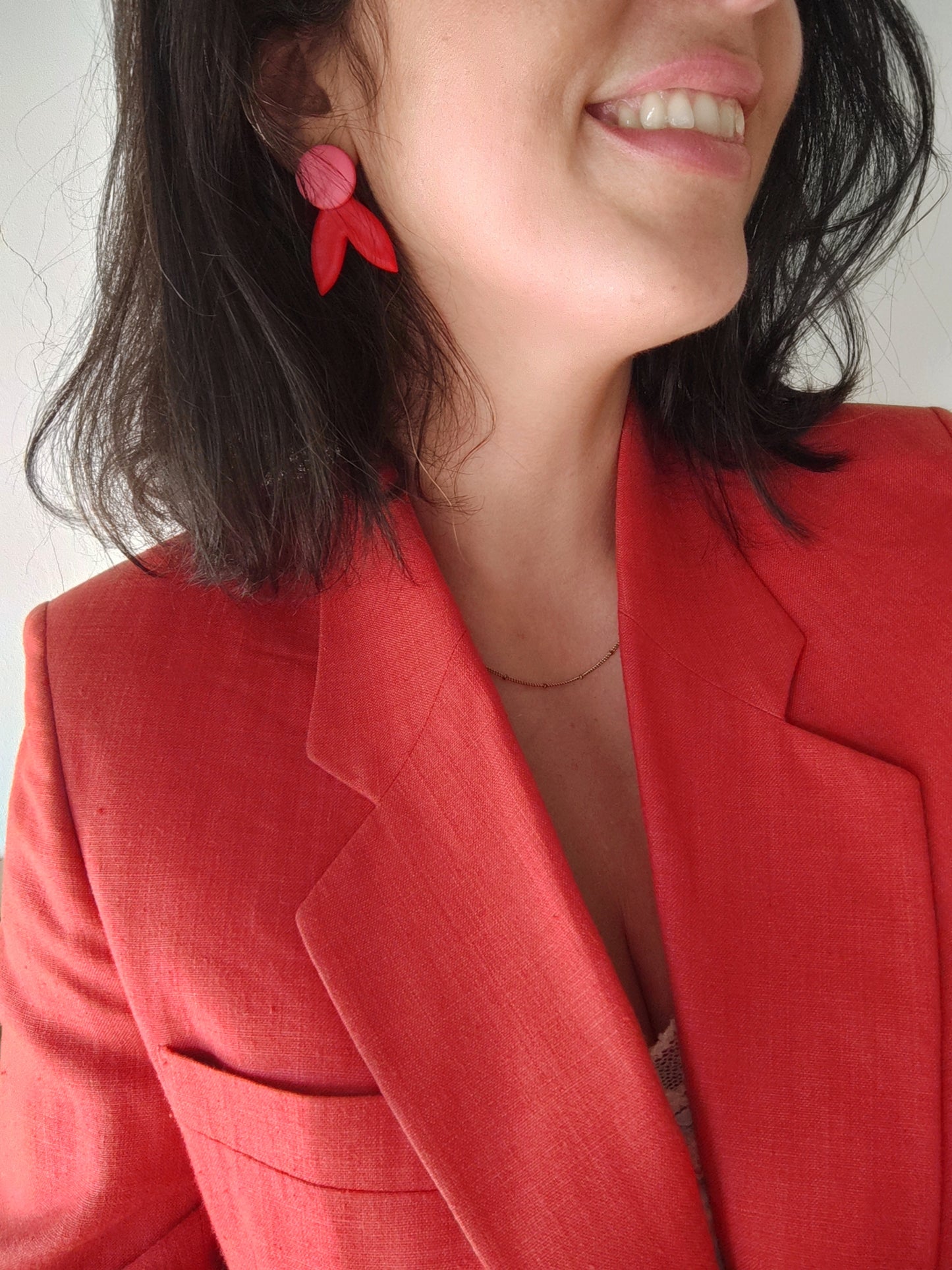 LUPE rojo y rosa o beige y rosa