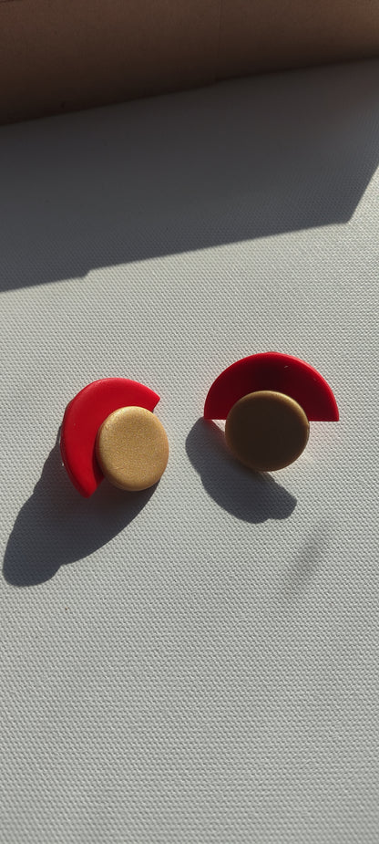 AVE mini rojo beige-dorado.