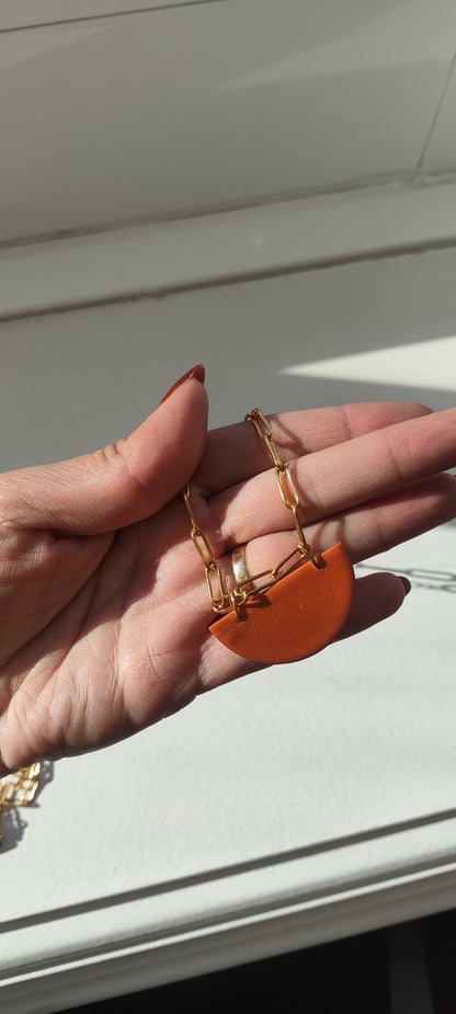 Collar RENATA cobre cadena eslabones