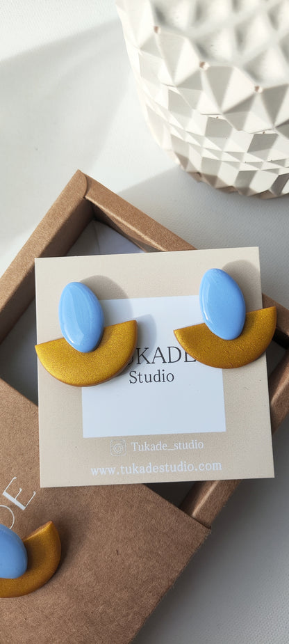 DOROTEA small ocre y azul claro