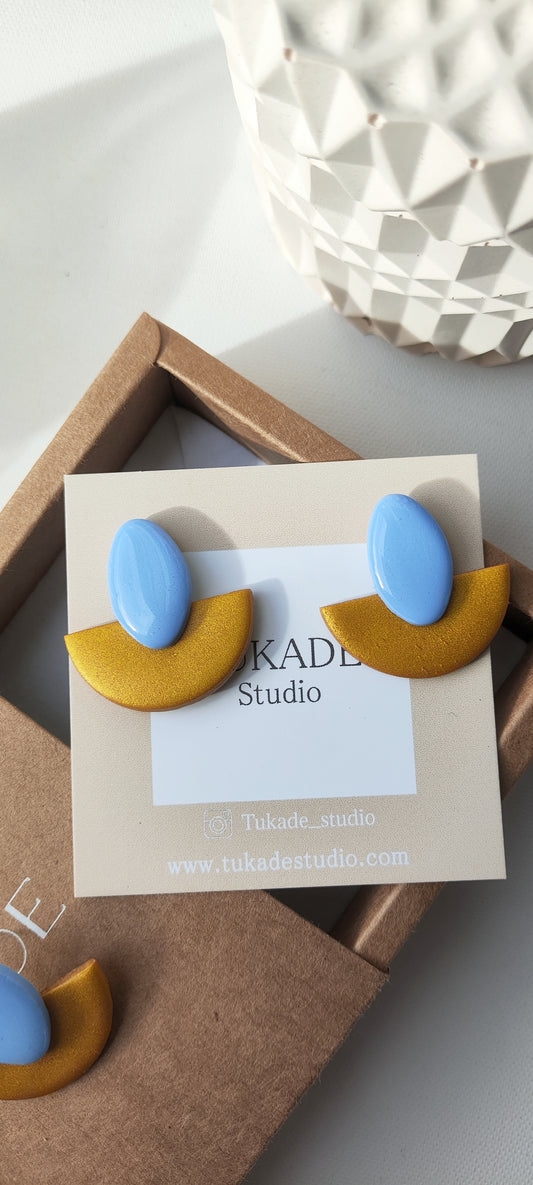 DOROTEA small ocre y azul claro