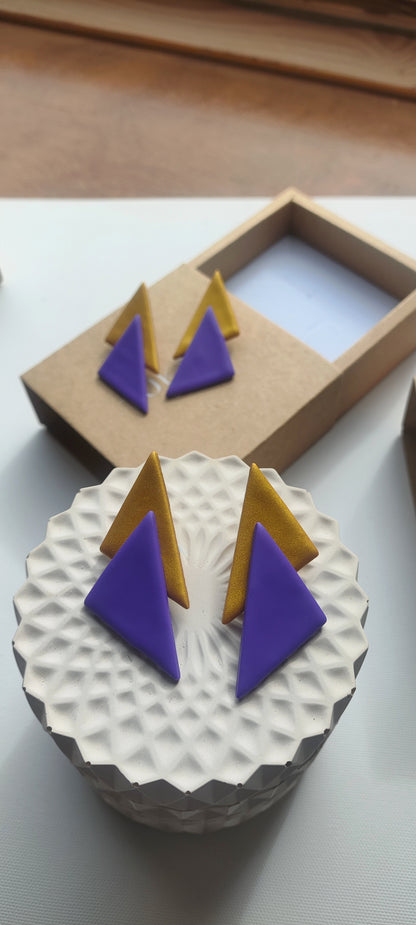 IVETTE morado y ocre-dorado