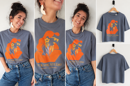 Camiseta Lupita - Gris marengo azulado