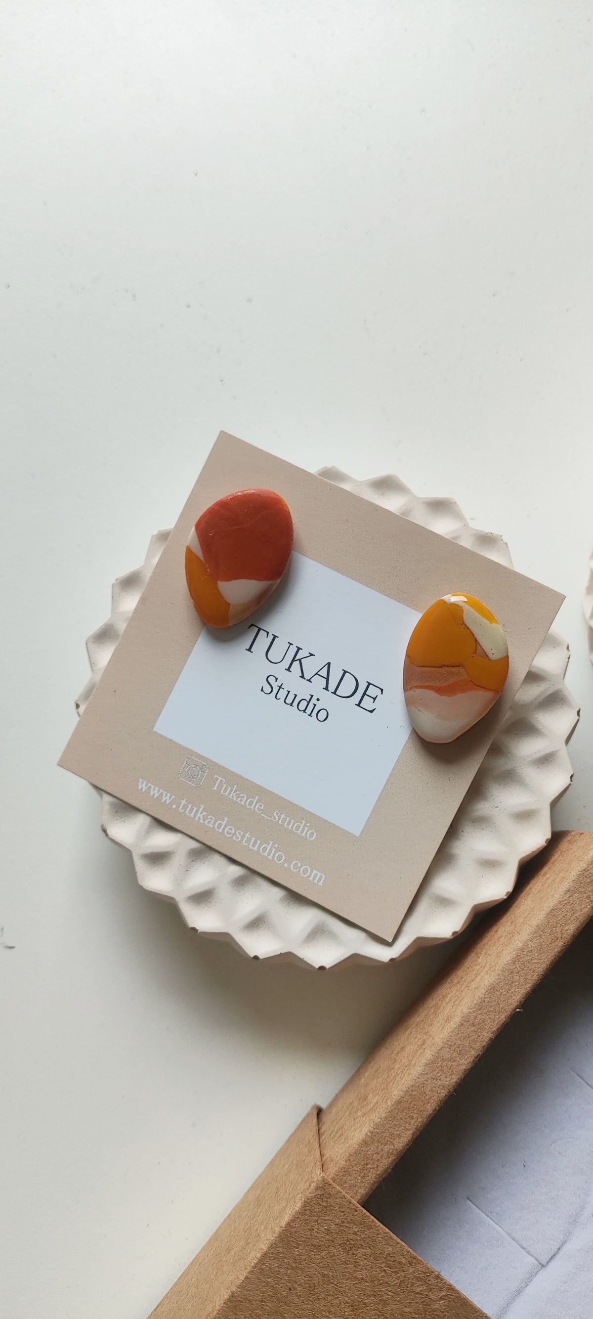 MARIANA degradado teja, mandarina, crudo.