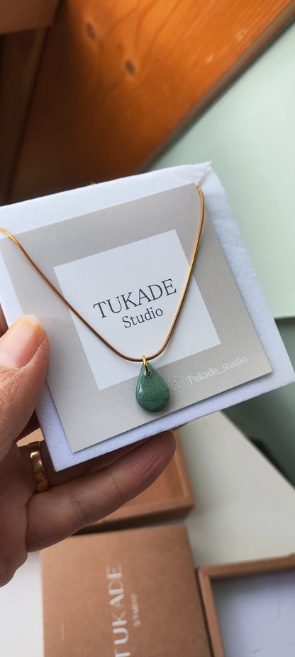 Collar gargantilla CUCA lágrima turquesa