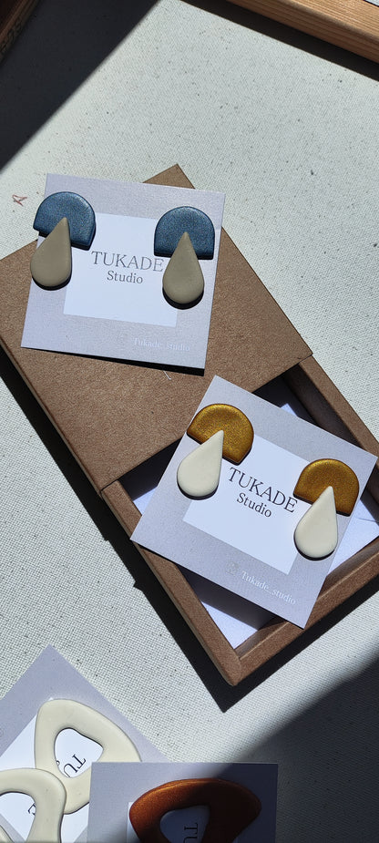 BRUNA beige y gris azulado o ocre y crudo
