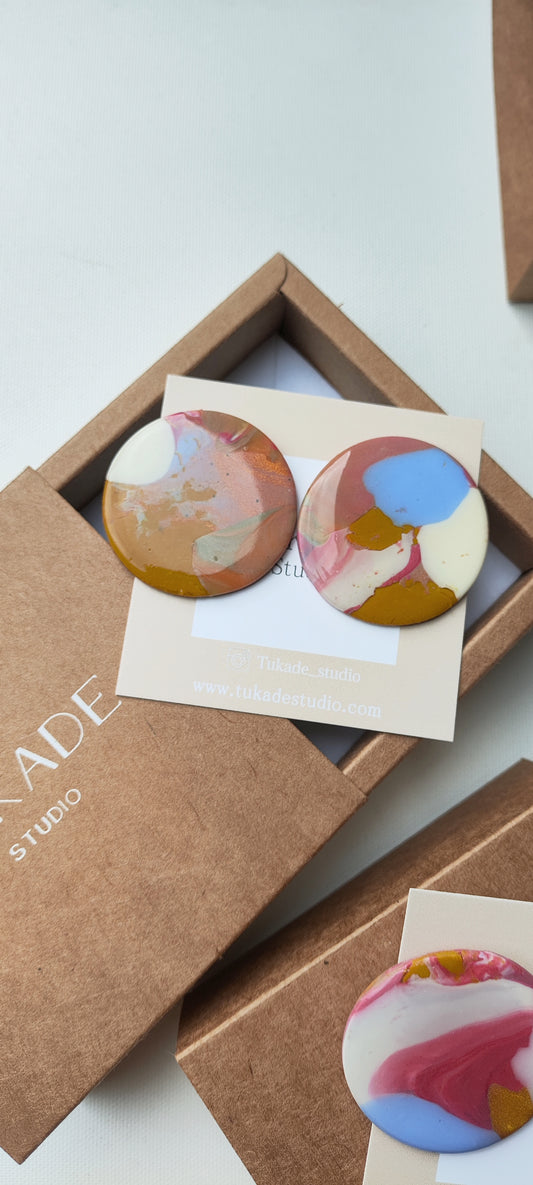 NOAH maxi y Renata degradado crudo, ocre azul y fresa