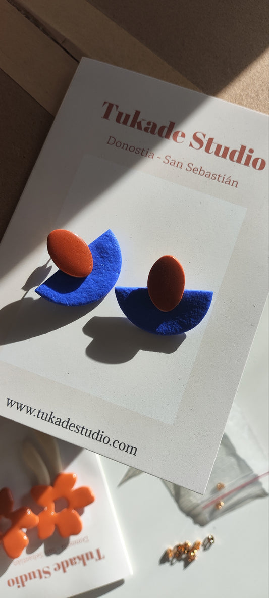 DOROTEA azul intenso y terracota