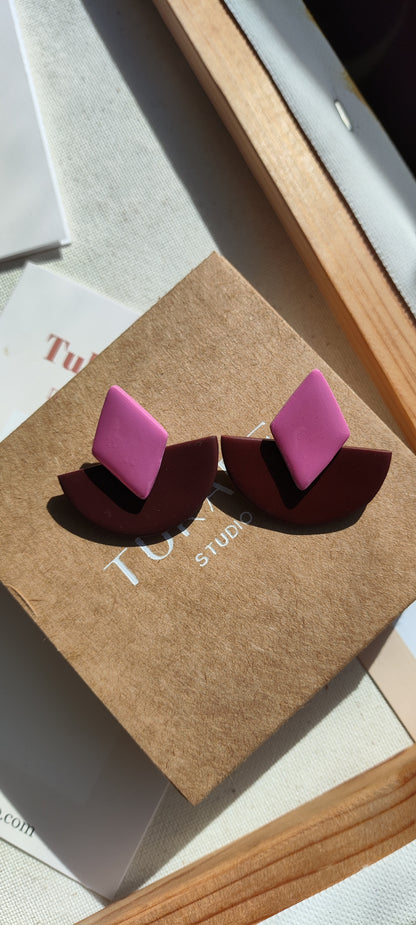 DOROTEA burdeos oscuro (choco) y rosa