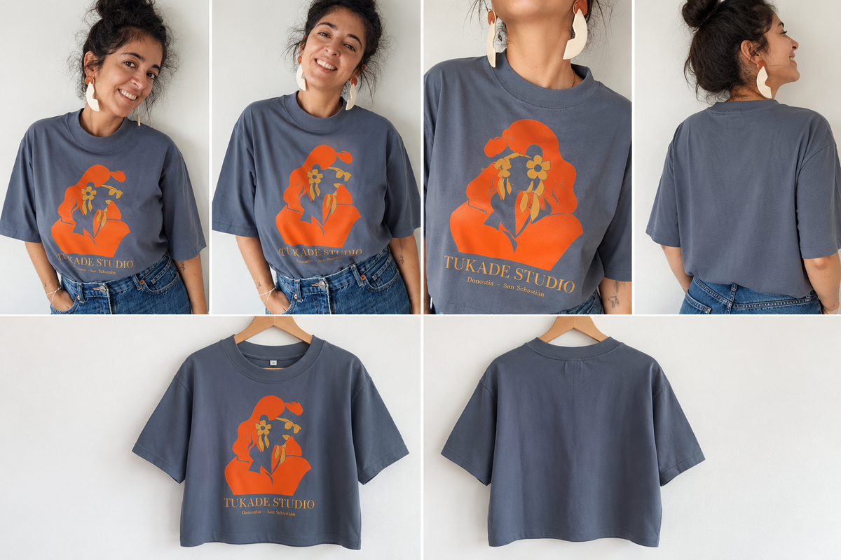 Camiseta Lupita - Gris marengo azulado