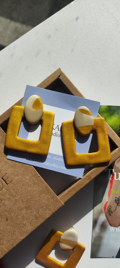 JIMENA ocre metalizado y crudo