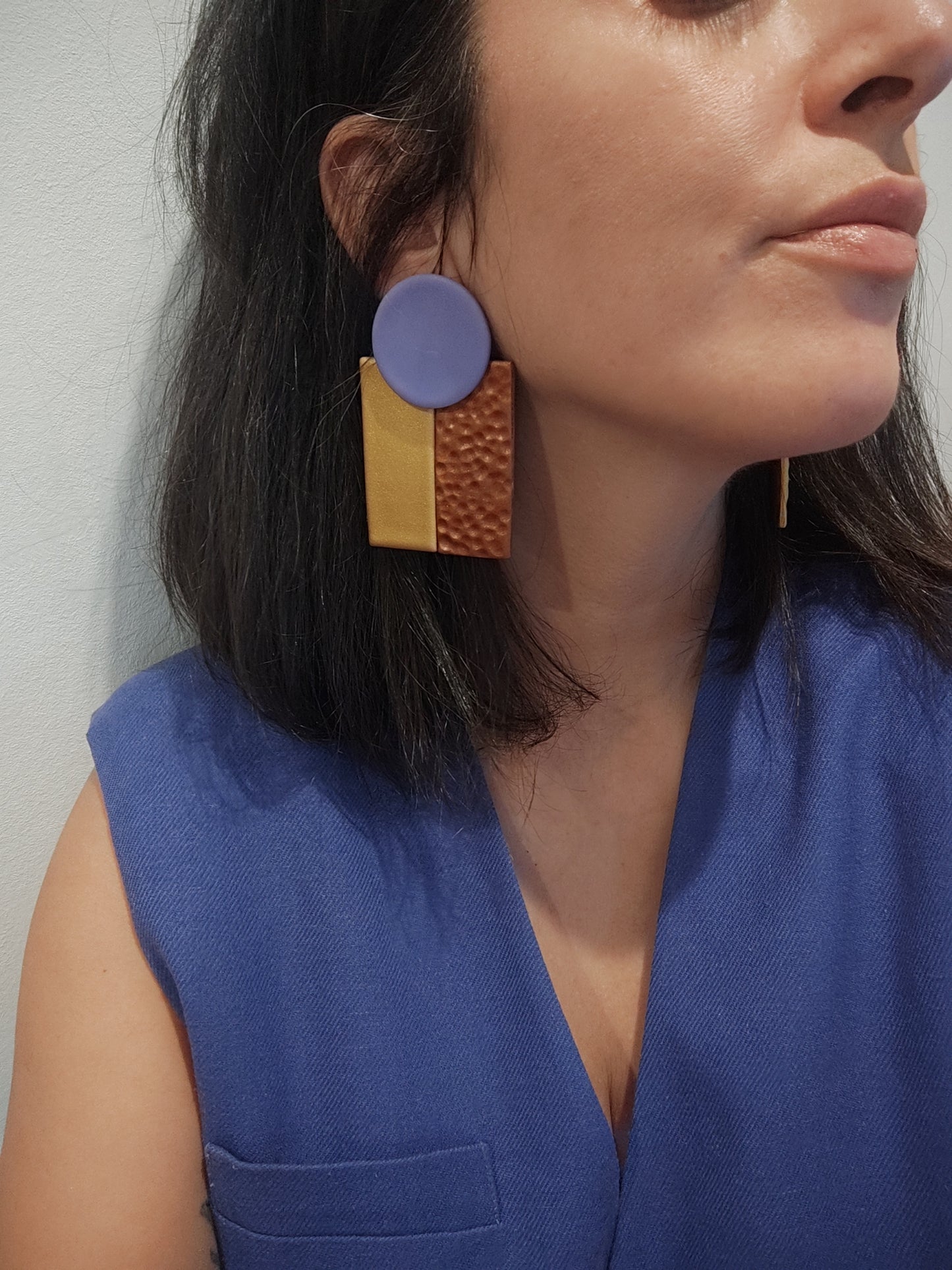 RUPERTA XXL especial, color block morado, choco y ocre