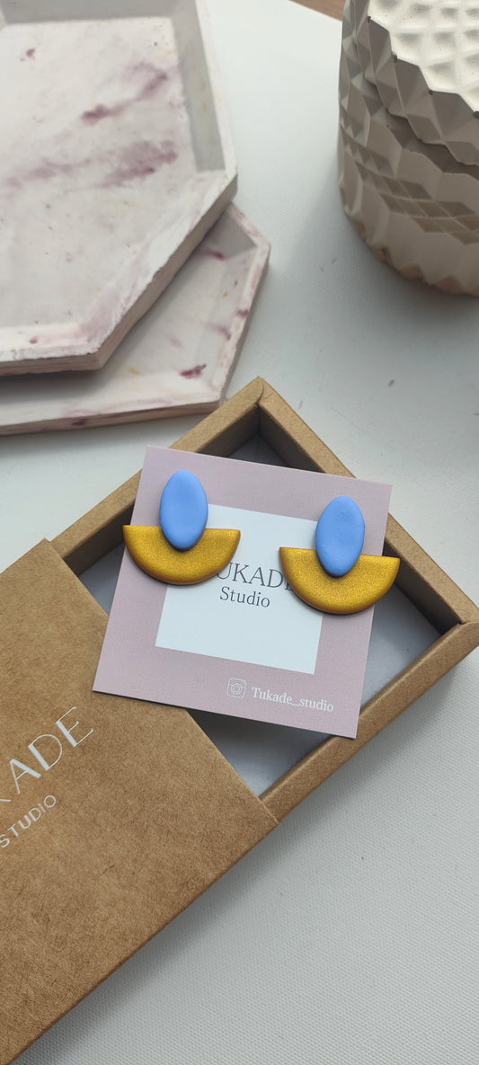 DOROTEA small ocre y azul claro