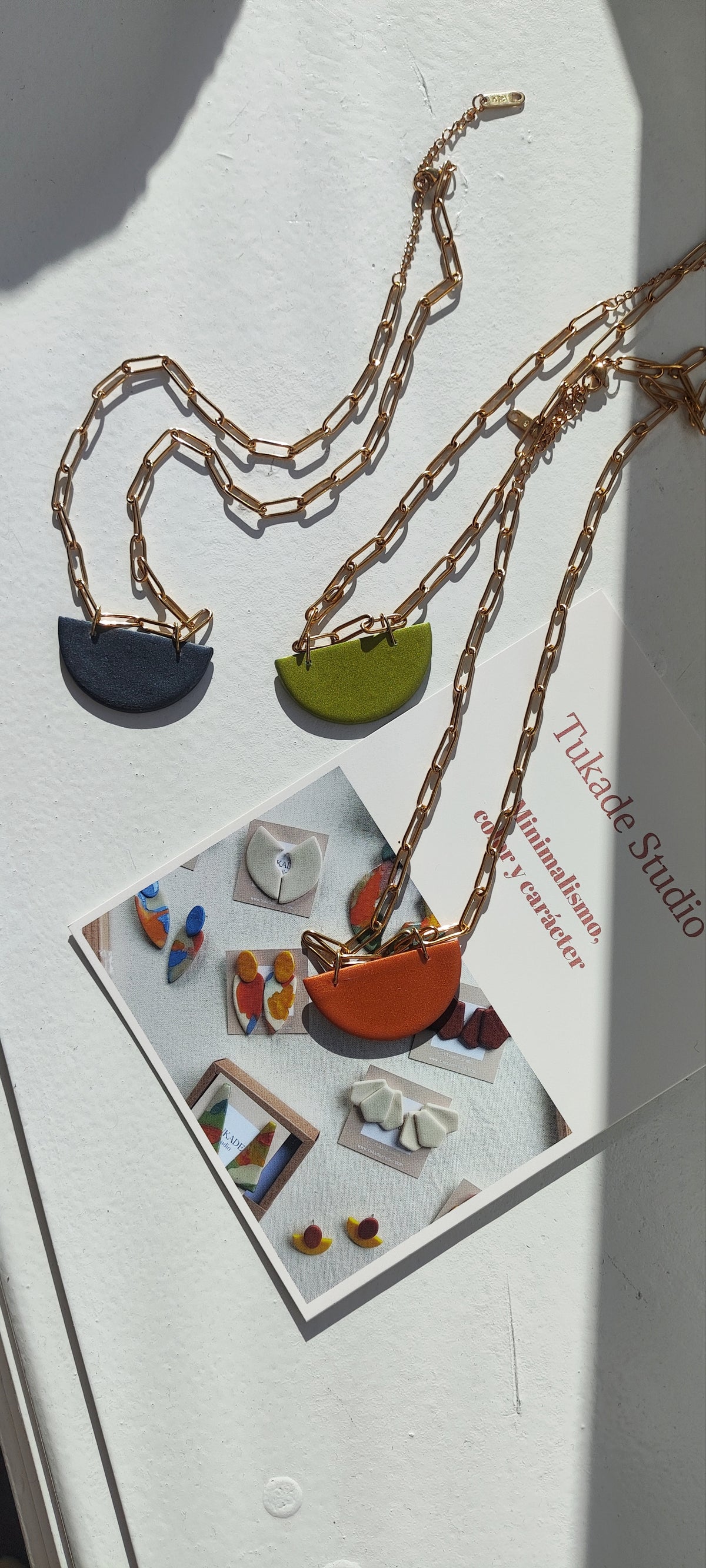 Collar RENATA cobre cadena eslabones