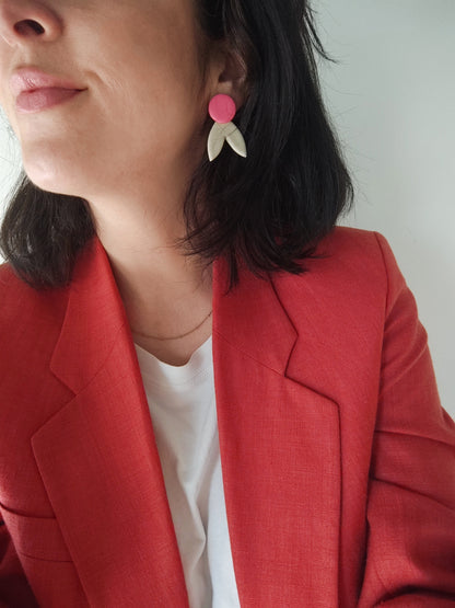 LUPE rojo y rosa o beige y rosa