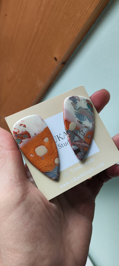 MACA simple cobre, crudo, azul, beige degradado.