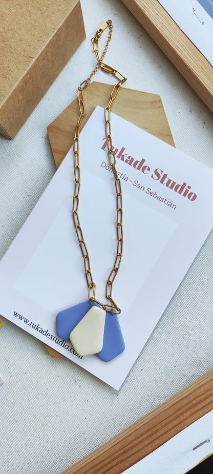 Collar MATILDA lavanda y crudo