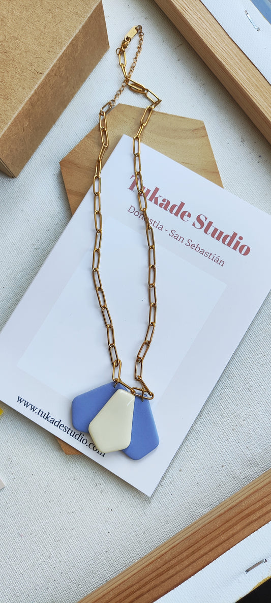 Collar MATILDA lavanda y crudo