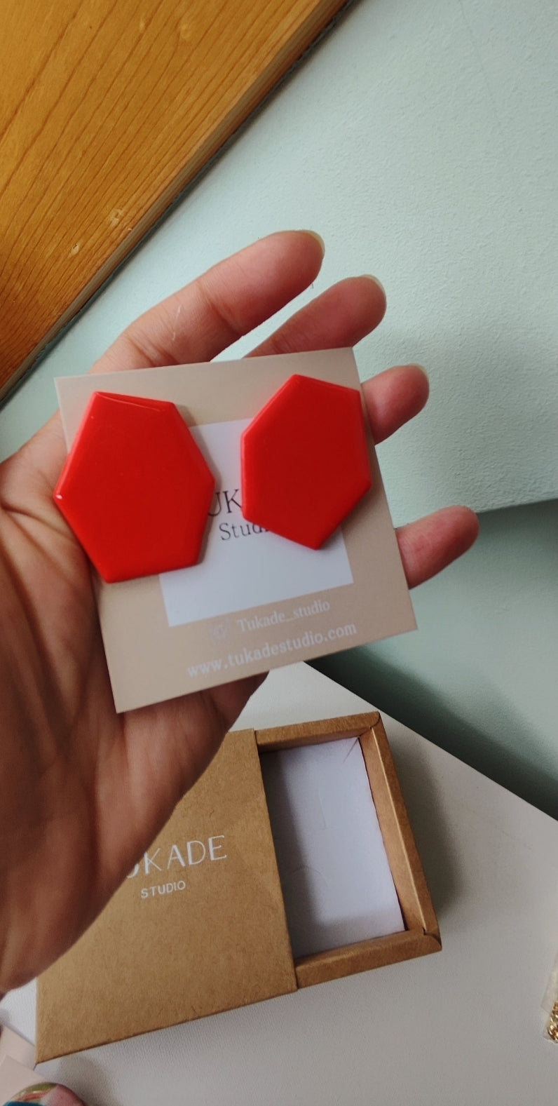 Pack pendientes ONNA amapola y collar GILDA rojo amapola y rosa