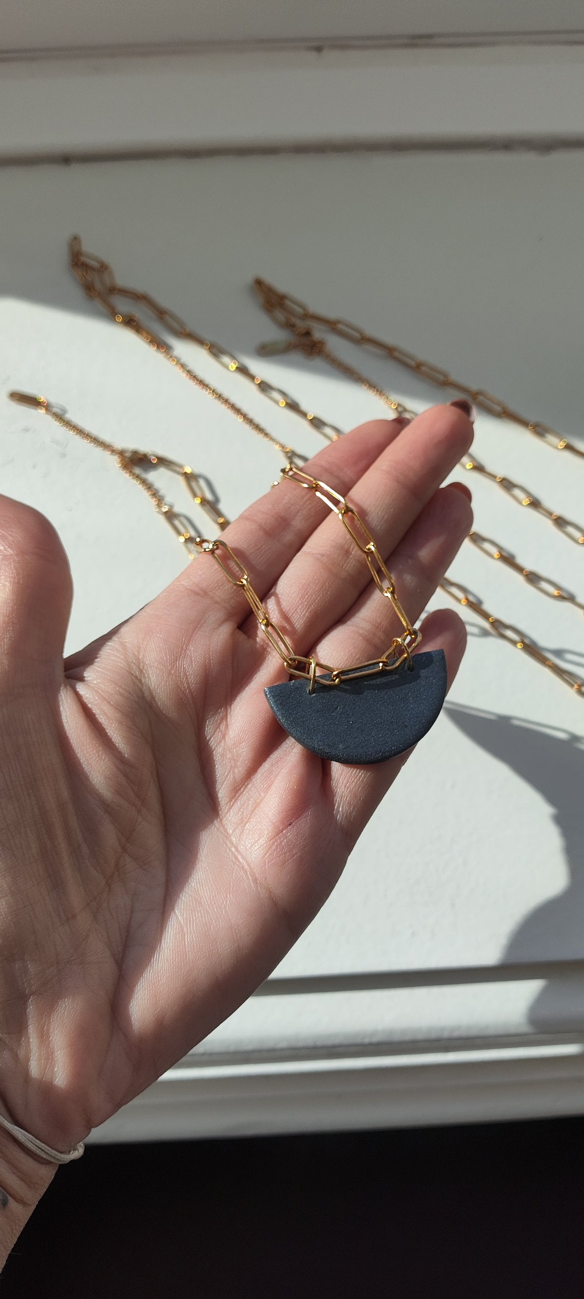 Collar RENATA cobre cadena eslabones