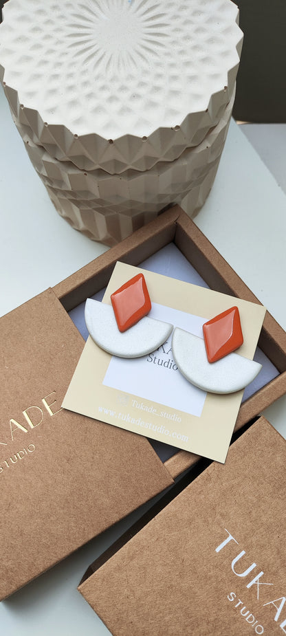 Pack pendientes DOROTEA perla y collar GILDA cobre y perla