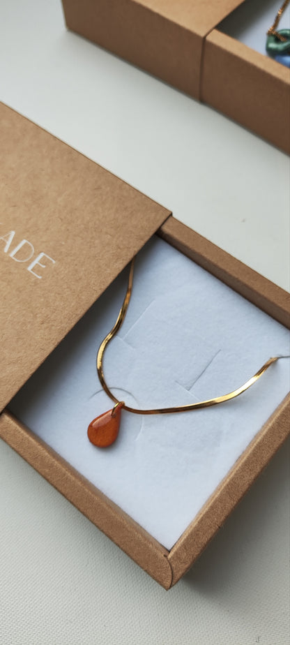 Collar gargantilla CUCA lágrima cadena plana