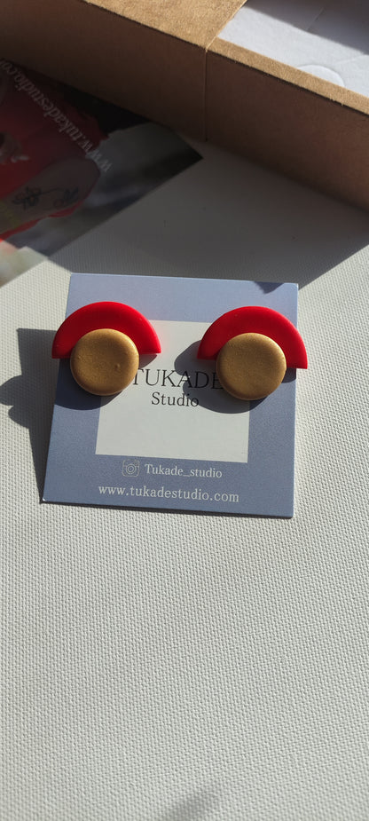 AVE mini rojo beige-dorado.