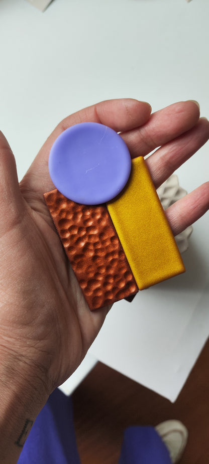 RUPERTA XXL especial, color block morado, choco y ocre