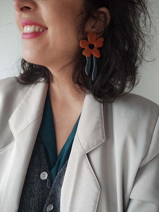 LUPITA XXL terracota y plomo