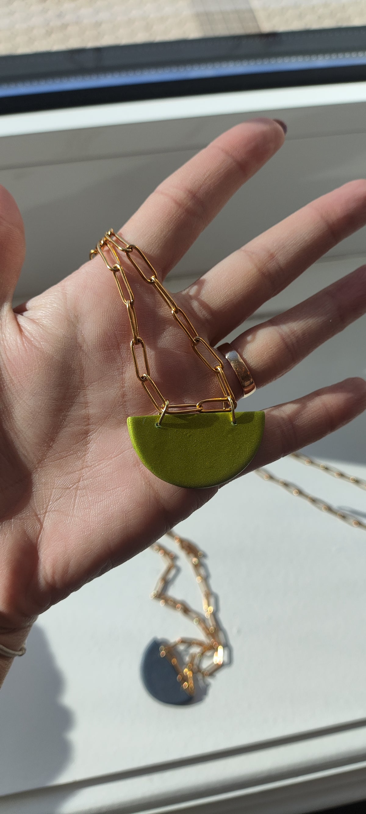 Collar RENATA cobre cadena eslabones
